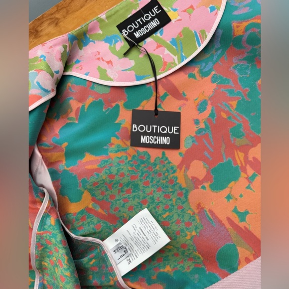 Boutique Moschino NWT Italian Floral Couture Dress Size 12 – Made in Italy - Picture 9 of 14